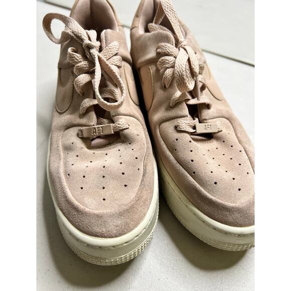 Nike Air Force 1 Sage Low AR5339-201 Pink Suede Platform Sneakers Women’s Sz 10 - Picture 7 of 10